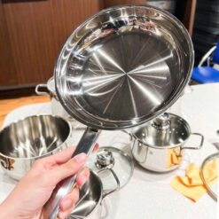 Bộ nồi WMF Diadem Plus 6 món (4 nồi, 1 quánh, 1 chảo 24/28cm)
