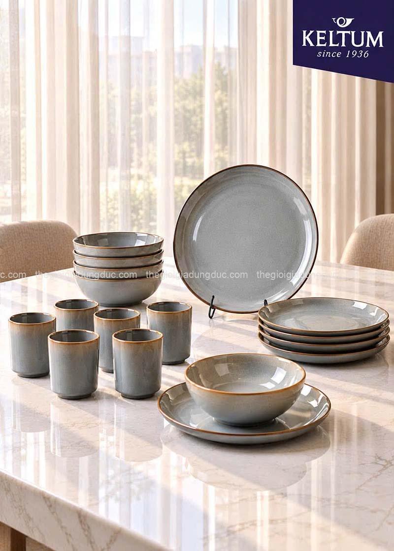 Bộ bát sứ 18 món Keltum