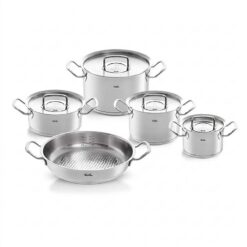 Bộ nồi Fissler Profi 5 món vung thép (4 nồi, 1 chảo 2 quai 24cm/28cm)