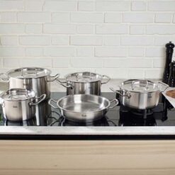 Bộ nồi Fissler Profi 5 món vung thép (4 nồi, 1 chảo 2 quai 24cm/28cm)