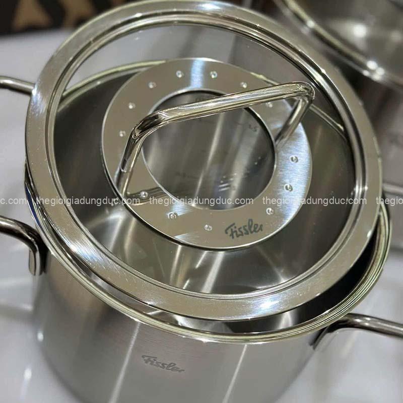 Bộ nồi Fissler Profi set 4 món vung kính (3 nồi, 1 chảo 24cm/28cm)