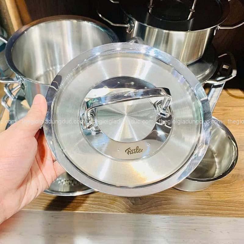 bo-noi-fissler-profi-set-6-mon-vung-inox (6 (1) Bộ nồi Fissler Profi set 6 món vung inox (4 nồi, 1 xửng hấp, 1 chảo sâu lòng)