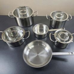 Bộ nồi Fissler Profi set 6 món vung kính (4 nồi, 1 quánh, 1 chảo 24cm/28cm)