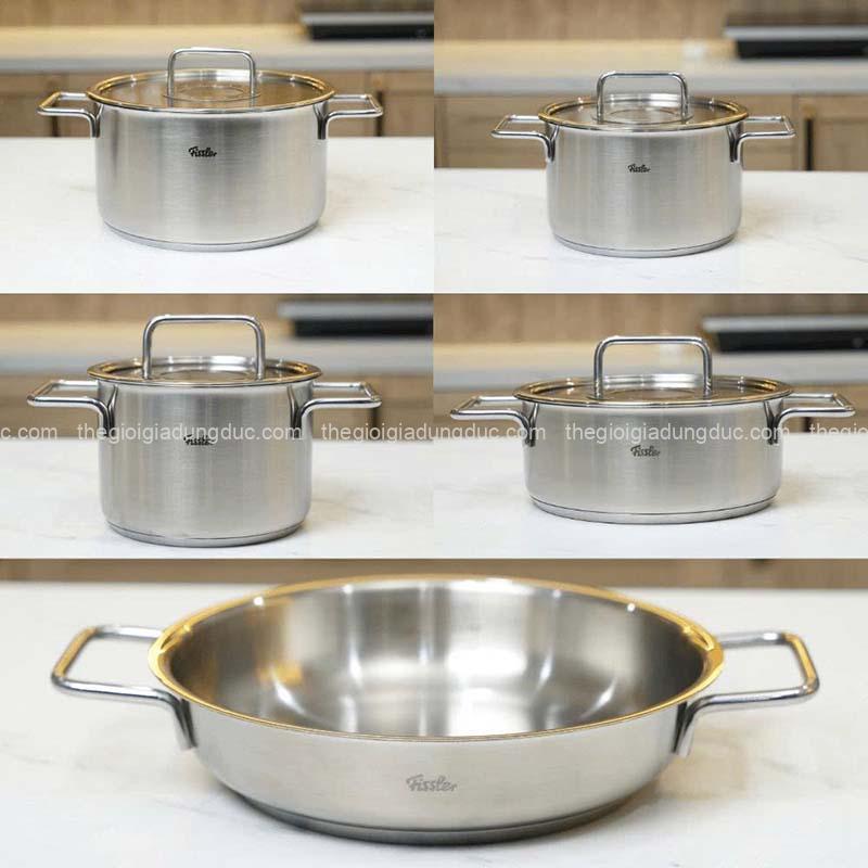 bo-noi-fissler-pure-collection-5-mon-vung-kinh-4-noi-1-chao (9) Bộ nồi Fissler Pure Collection 5 món vung kính (4 nồi, 1 chảo thép/ chảo 2 quai)