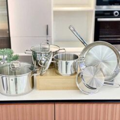 Bộ nồi Wmf Inspiration 5 món (3 nồi, 1 quánh, 1 chảo 24cm/28cm)