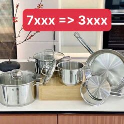 Bộ nồi Wmf Inspiration 5 món (3 nồi, 1 quánh, 1 chảo 24cm/28cm)