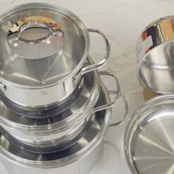 Bộ nồi WMF Provence Plus 5 món (3 nồi, 1 quánh, 1 chảo)