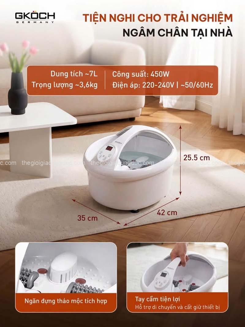 Bồn ngâm chân massage GKÖCH SS-606D