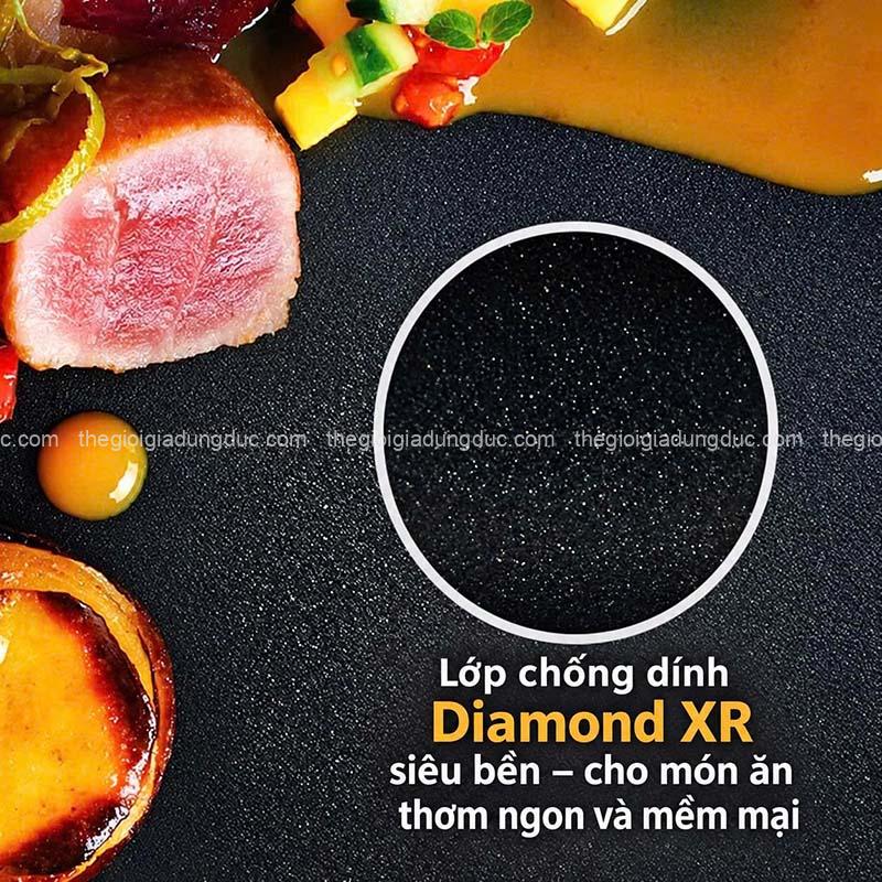 Chảo Woll 16281PLCIB Diamond XR Logic Grill Pan Square 28x28cm