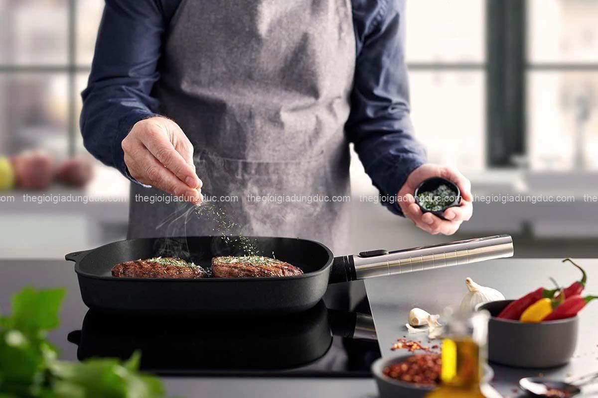 Chảo Woll 16281PLCIB Diamond XR Logic Grill Pan Square 28x28cm