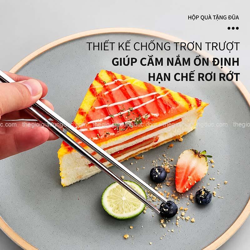 Hộp 10 đôi đũa inox 316 OYATTON - O416