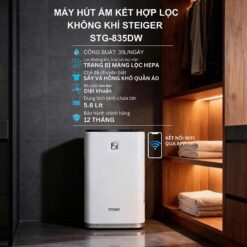 Máy hút ẩm kiêm lọc không khí Steiger STG-835DW/plus