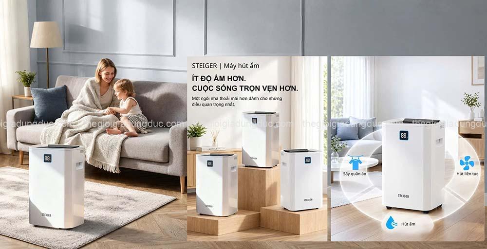 Máy hút ẩm Steiger STG-855DW 55L/ngày