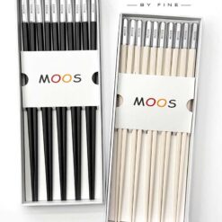 Set 10 đôi đũa chuôi bạc Moos by Fine From Germany