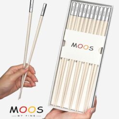 Set 10 đôi đũa chuôi bạc Moos by Fine From Germany