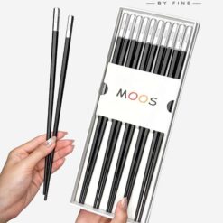 Set 10 đôi đũa chuôi bạc Moos by Fine From Germany