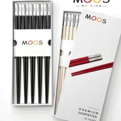 Set 10 đôi đũa chuôi bạc Moos by Fine From Germany