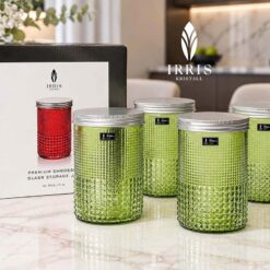 Set 4 hũ đựng mứt, bánh kẹo, đồ khô IRRIS