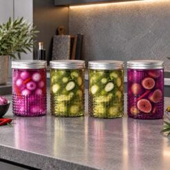 Set 4 hũ đựng mứt, bánh kẹo, đồ khô IRRIS