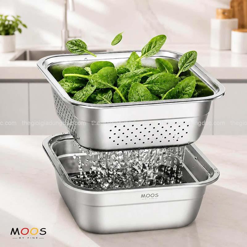 set-chau-va-ro-vuong-moos-by-fine-inox-304 (5) Set chậu và rổ vuông Moos by Fine inox 304