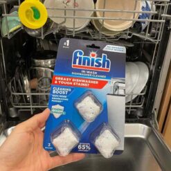 Viên vệ sinh máy rửa bát Finish (vỉ 3 viên)