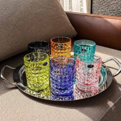 Bộ 6 cốc pha lê màu Bohemia Diamond 230ml