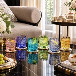 Bộ 6 cốc pha lê màu Bohemia Diamond 230ml