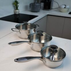Bộ nồi quánh inox Michelangelo 3 món