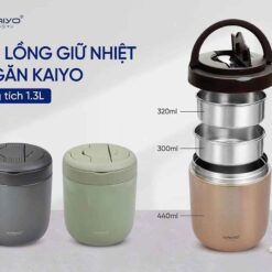 Cặp lồng giữ nhiệt 3 ngăn Kaiyo 1.3L