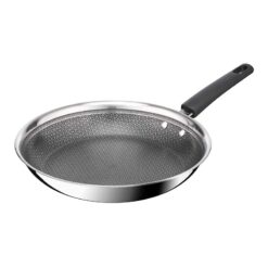 Chảo chiên inox chống dính liền khối Tefal Power vân thép