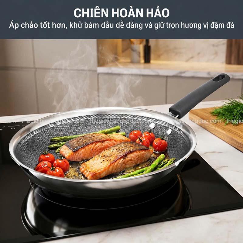 chao-chien-inox-chong-dinh-lien-khoi-tefal-power-van-thep (14) Chảo chiên inox chống dính liền khối Tefal Power vân thép