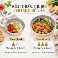 Chảo chống dính Michelangelo có nắp 20cm/28cm