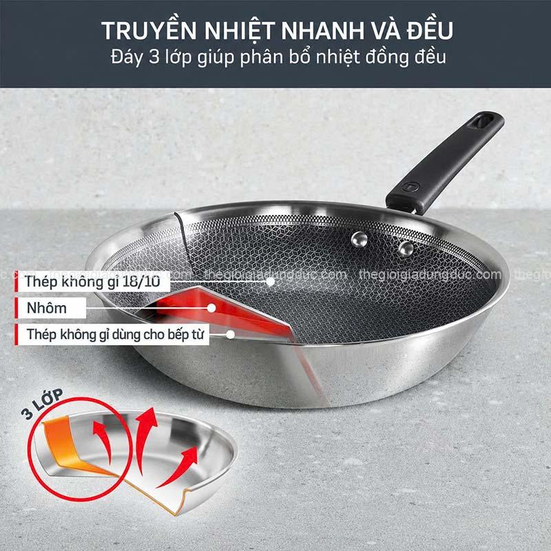 chao-xao-inox-chong-dinh-lien-khoi-tefal-power-e3411655-28cm-co-nap (11) Chảo xào inox chống dính liền khối Tefal Power E3411655 28cm có nắp