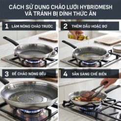 Chảo xào inox chống dính liền khối Tefal Power E3411655 28cm có nắp