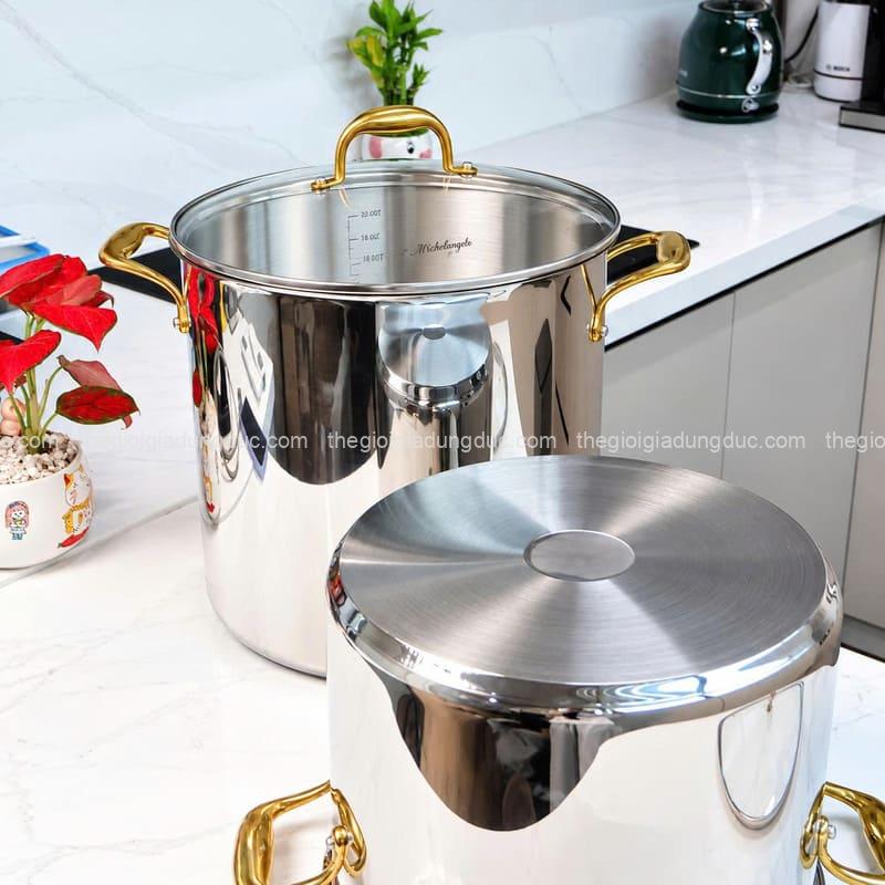 noi-luoc-ga-michelangelo (4) Nồi luộc gà Michelangelo 28cm và 30cm quai vàng