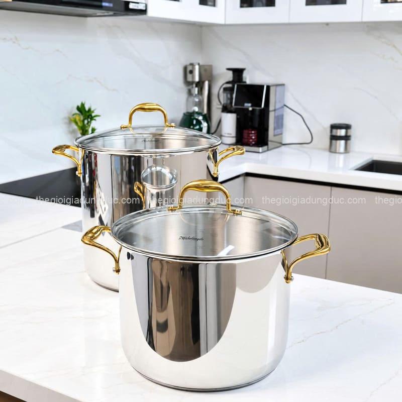 noi-luoc-ga-michelangelo (6) Nồi luộc gà Michelangelo 28cm và 30cm quai vàng