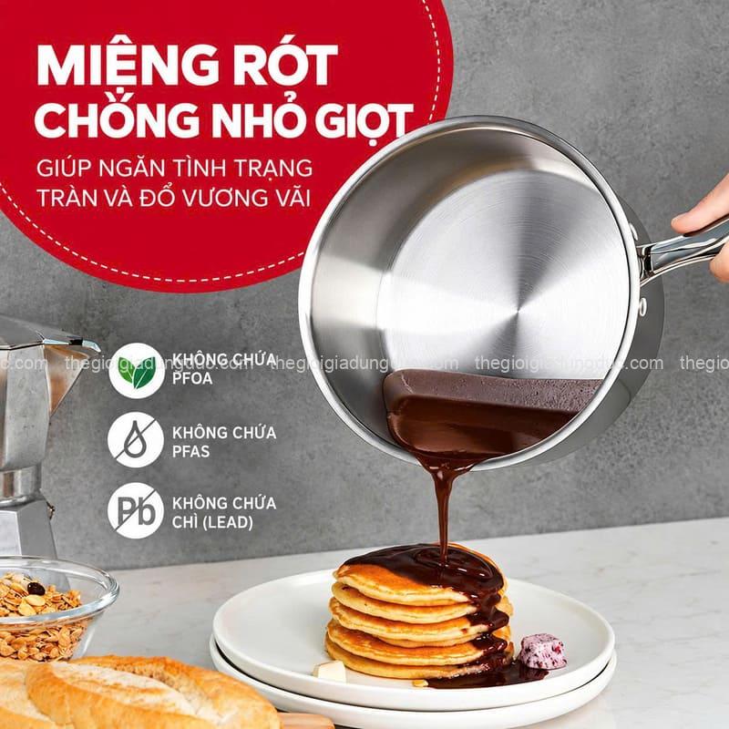 quanh-inox-michelangelo-20cm (5) Quánh inox Michelangelo 20cm kèm nắp kính và xửng hấp