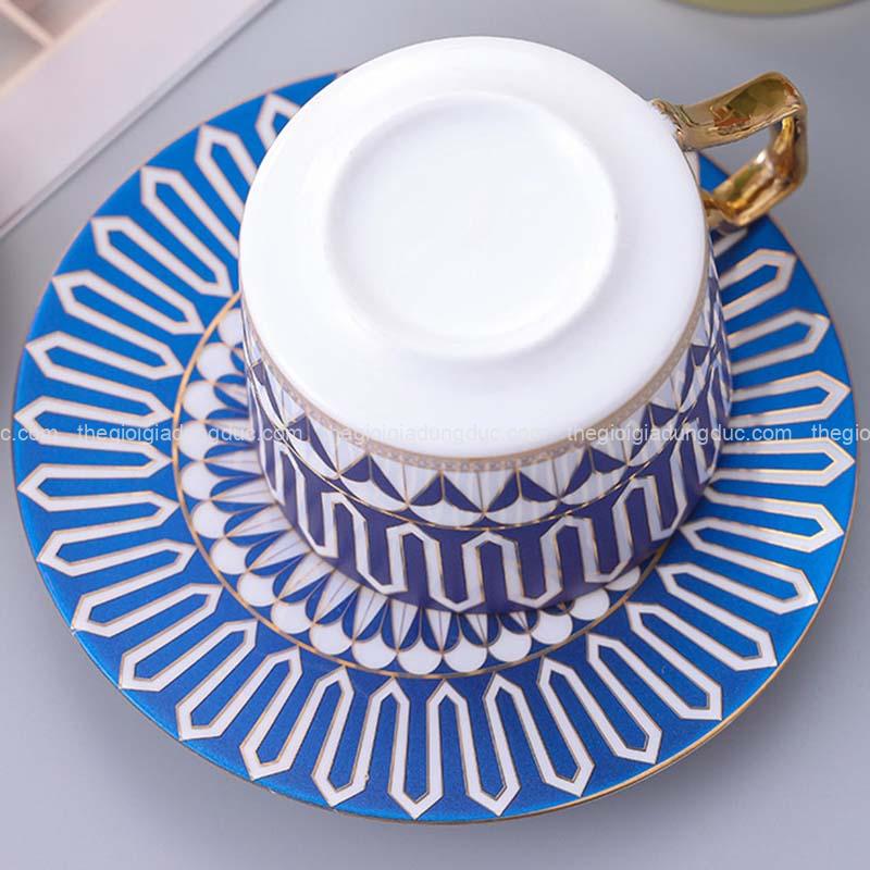 Set 2 cốc trà chiều kèm thìa và đĩa lót