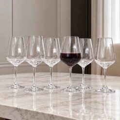 Set 6 ly vang Bohemia Strix 450ml