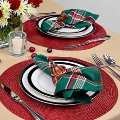 Set 6 tấm lót bàn ăn tròn lấp lánh 38cm