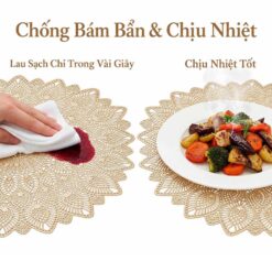 Set 6 tấm lót bàn EVEVDA hình cánh hoa