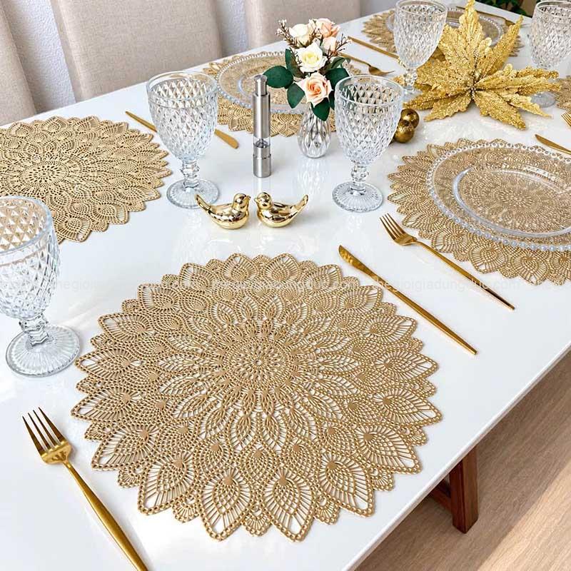 Set 6 tấm lót bàn EVEVDA hình cánh hoa