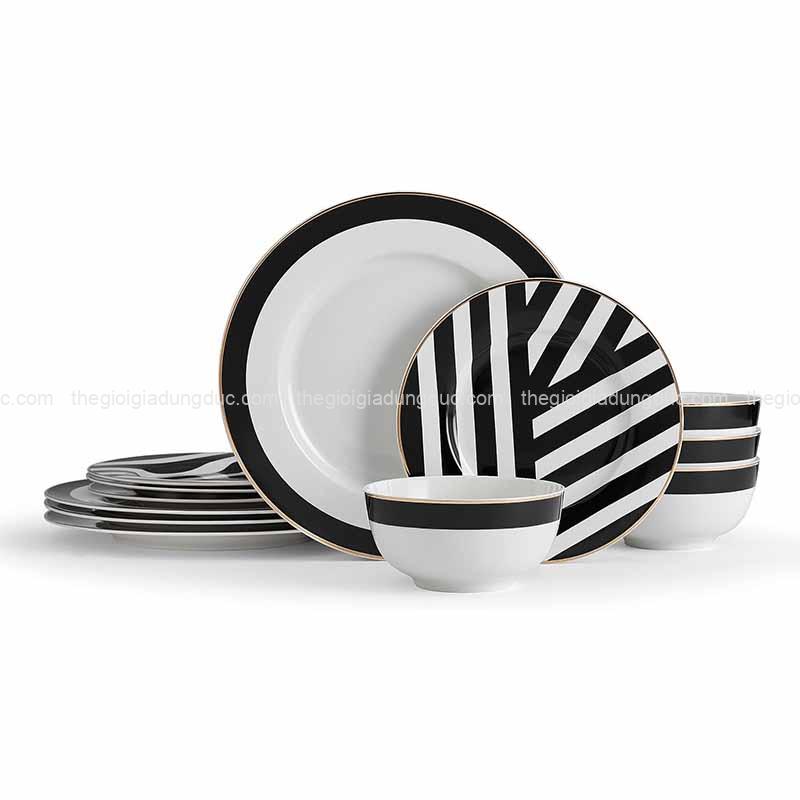 set-bat-dia-mikasa-luxe-deco-12-mon (1) Set bát đĩa Mikasa Luxe Deco 12 món