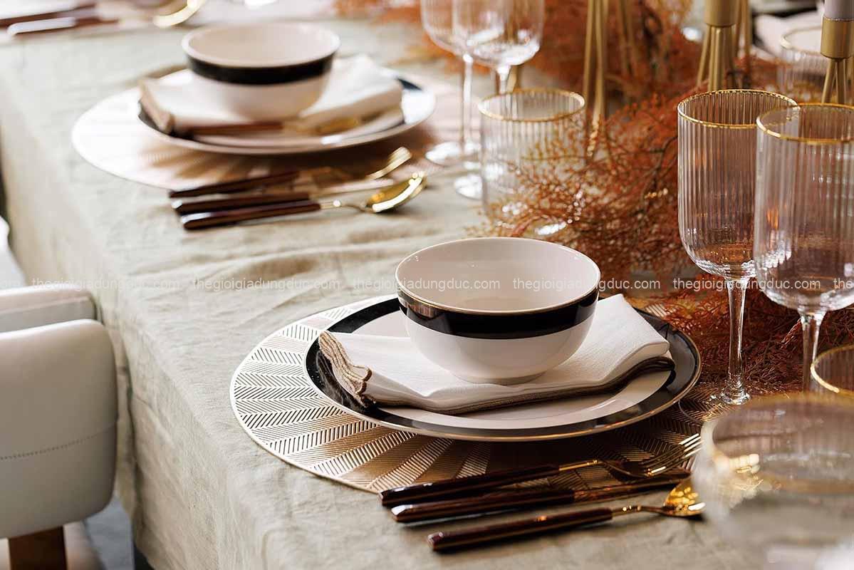 Set bát đĩa Mikasa Luxe Deco 12 món