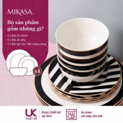 Set bát đĩa Mikasa Luxe Deco 12 món