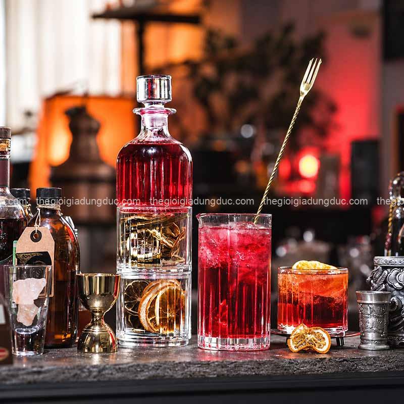 set-pha-le-1-binh-2-coc-whisky-bohemia-bar-selection-deluxe (2) Set pha lê 1 bình 2 cốc chồng nhau whisky Bohemia Bar Selection Deluxe