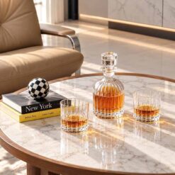 Set pha lê 1 bình 2 cốc chồng nhau whisky Bohemia Bar Selection Deluxe