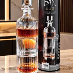 Set pha lê 1 bình 2 cốc chồng nhau whisky Bohemia Bar Selection Deluxe