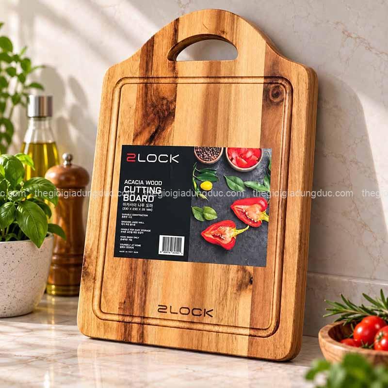 thot-go-2lock-acacia-cutting-board (1) Thớt gỗ 2Lock Acacia Cutting Board 33 x 23cm