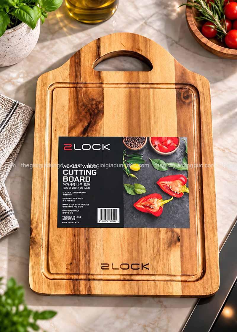 thot-go-2lock-acacia-cutting-board (2) Thớt gỗ 2Lock Acacia Cutting Board 33 x 23cm
